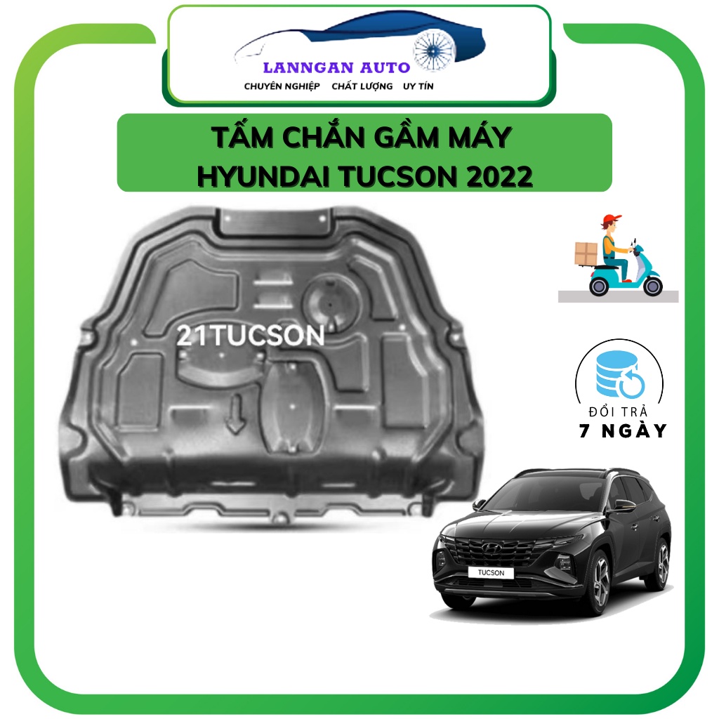 Tấm chắn gầm máy Hyundai Tucson 2022-2024, Chắn gầm máy kim loại Chống đá văng, bùn đất. Có ốc đi kèm tự lắp đặt