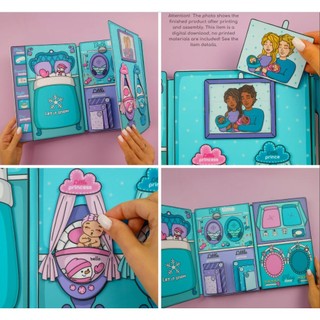 Bộ nhà mùa đông - búp bê giấy