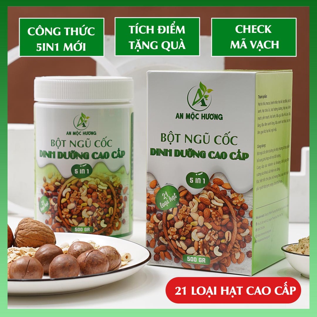 Combo 6 hộp  + Tặng thêm 1 hộp bột ngũ cốc dinh dưỡng An Mộc Hương 21 loại hạt