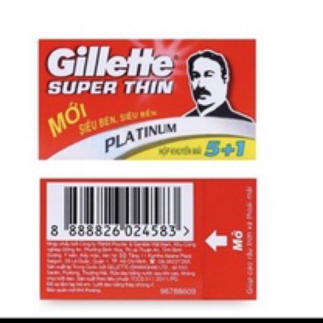 Lốc 20 hộp Lưỡi lam Gillette Super Thin, dao lam