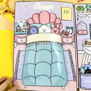 Bộ nhà Blogger - Búp bê giấy