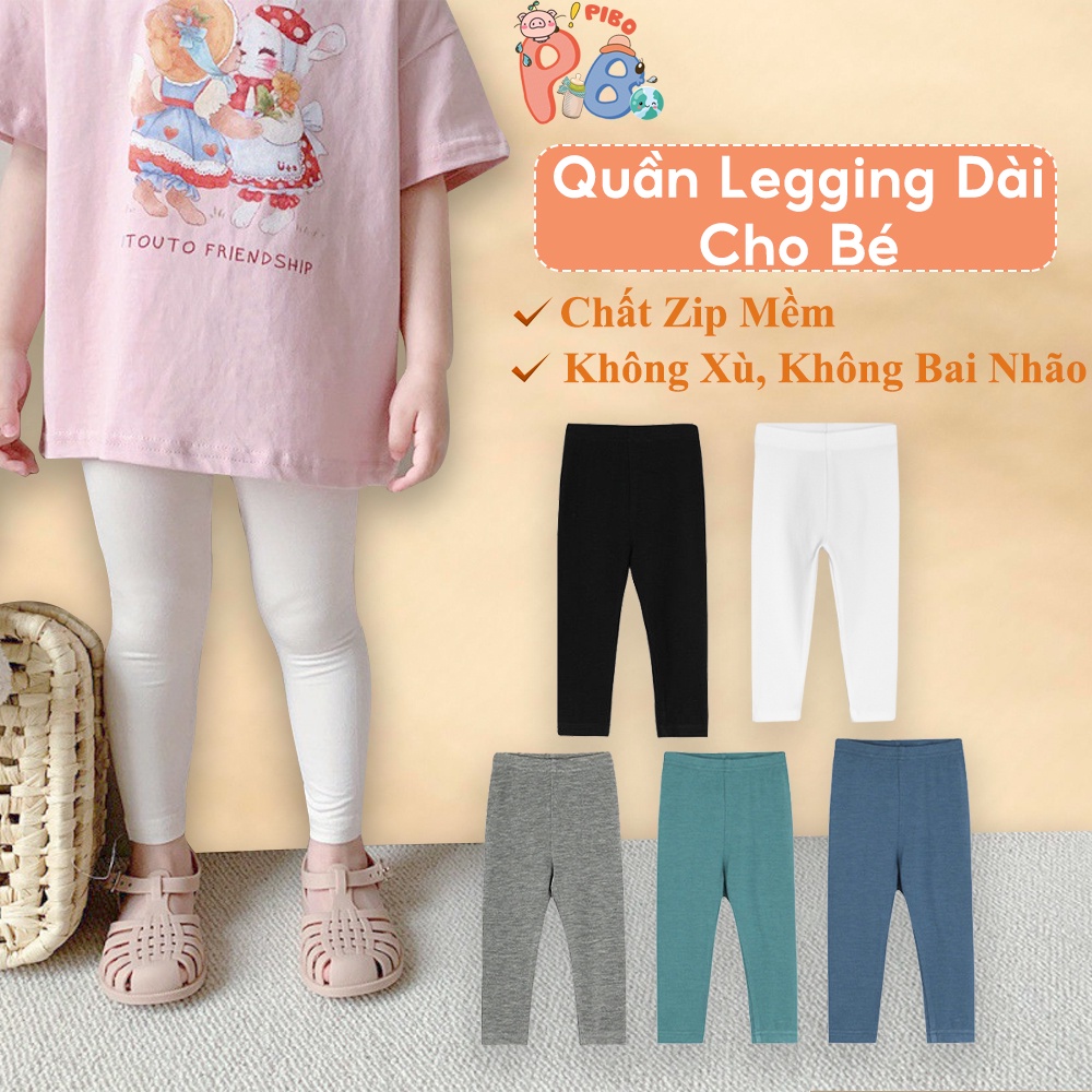 Ảnh Quần Legging Bé Gái Dáng Dài Chất Zip Co Dãn 4 Chiều Sành Điệu, Mặc 4 Mùa - BabyBoo - Pibo Store 1