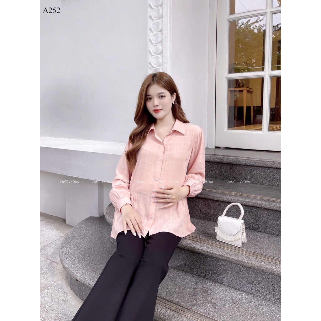 Áo bầu thiết kế Áo sơ mi nhún A252 B2MUM
