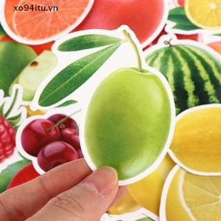 Set 50 Sticker Dán Trang Trí Tủ Lạnh Hình Trái Cây Xinh Xắn