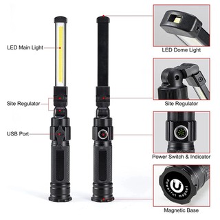 Đèn LED làm việc COB Đèn pin LED có thể sạc lại Đèn pin di động để cắm trại, chiếu sáng khẩn cấp