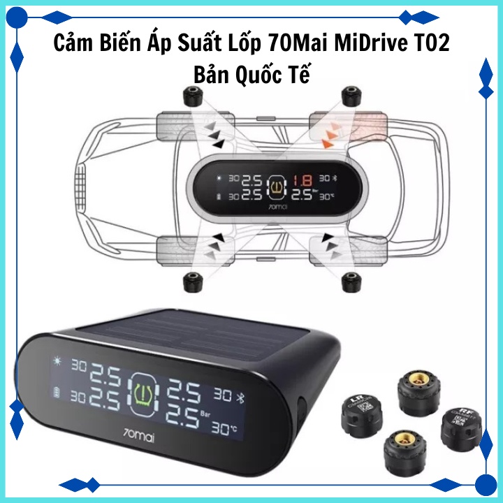 Cảm biến áp suất lốp TPMS 70mai MiDrive T02 2022- bản quốc tế | Shopee ...