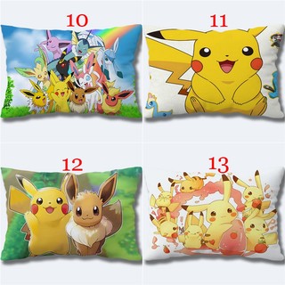Vỏ Gối Hình Chữ Nhật Pokémon Pikachu Dễ Thương Fashiom Trẻ Em Một Mặt In Polyeste Sofa Đệm Trang Trí Nhà Cửa (Không Có Lõi)