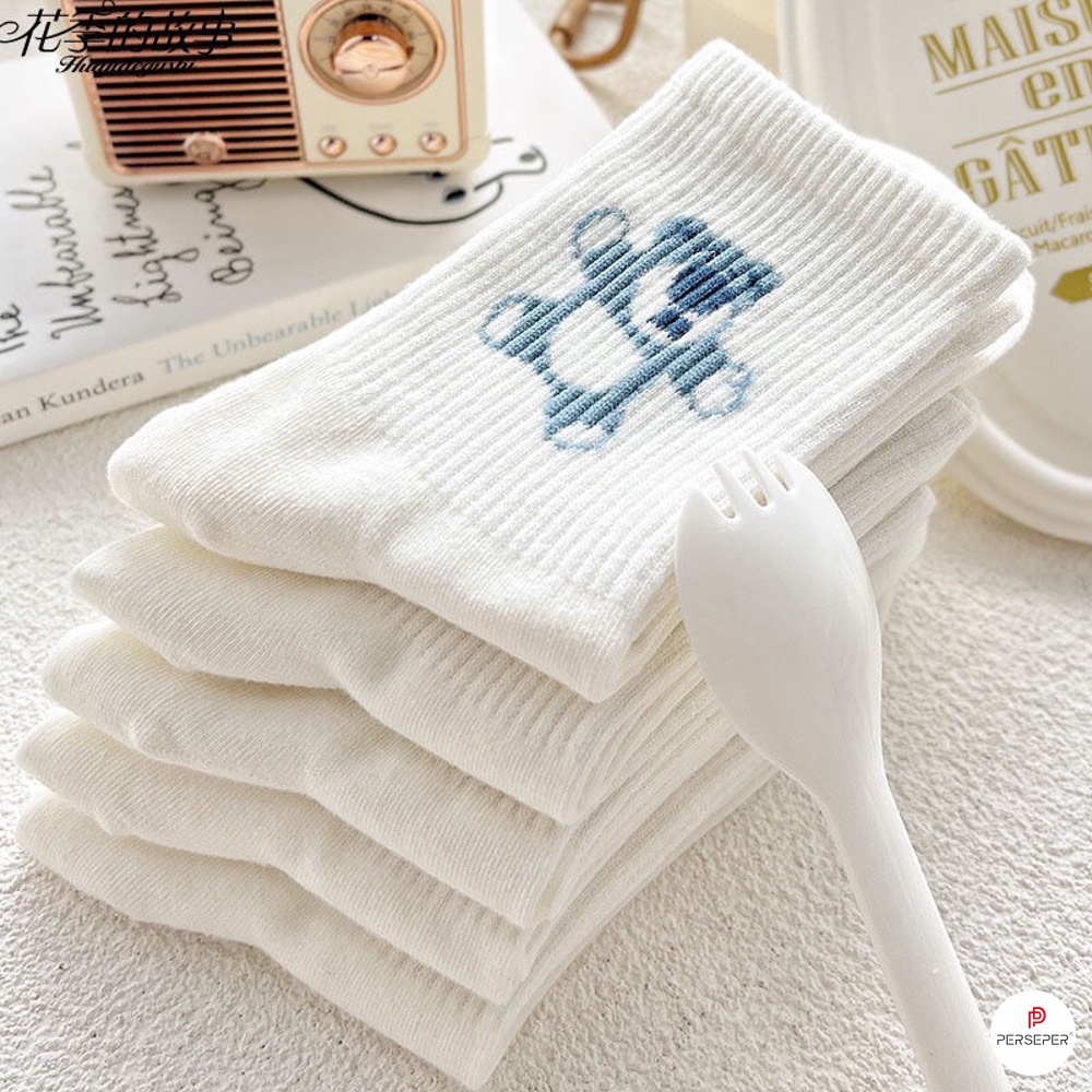 Tất vớ cổ cao nữ chất liệu cotton co giãn 4 chiều, họa tiết siêu cute - Ekiu shop