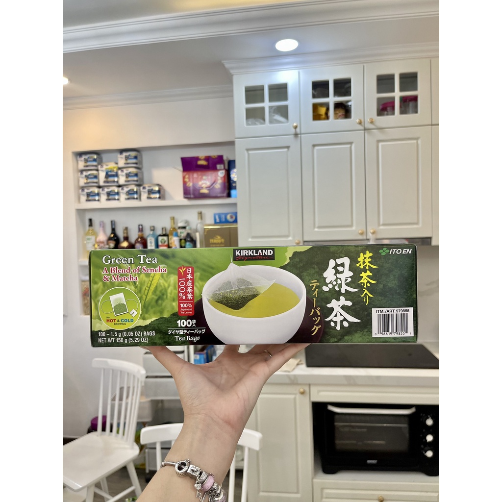 Trà xanh KirkLand Green Tea A Blend Of Sencha & Matcha 100 gói Shopee