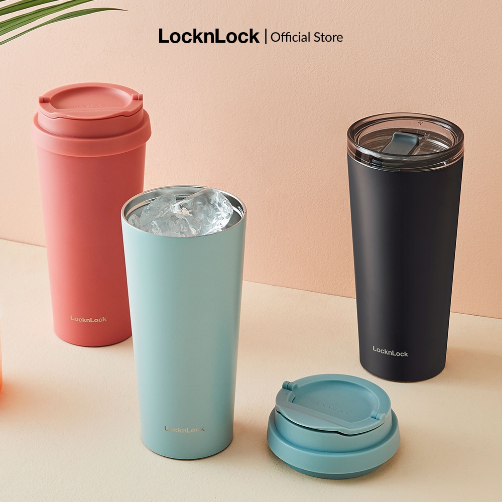 [Mã LIFEMC07CBAU giảm 50k đơn 350k] Bình giữ nhiệt Lock&Lock có 2 nắp thay thế New Clip Tumbler 540ml LHC4279 (3 màu)