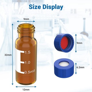 Bộ lọ tự động 2ML 100 lọ - Lọ HPLC 9-425 có nắp vít màu xanh