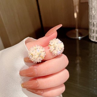 Tổng hợp Bông tai hình hoa đi tiệc ngọc phong cách Hàn Quốc BHBT494