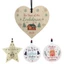 Đồ trang trí Giáng sinh Treo Bauble Gỗ Năm Khóa 2020