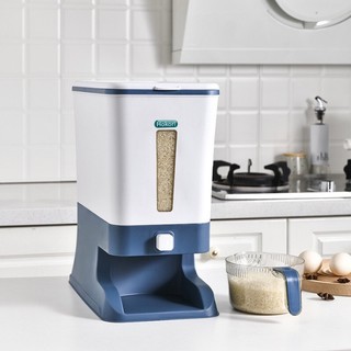 Thùng đựng gạo 10kg Việt Nhật Hokori 5338,thùng gạo thông minh nút bấm tự động bền đẹp {H}