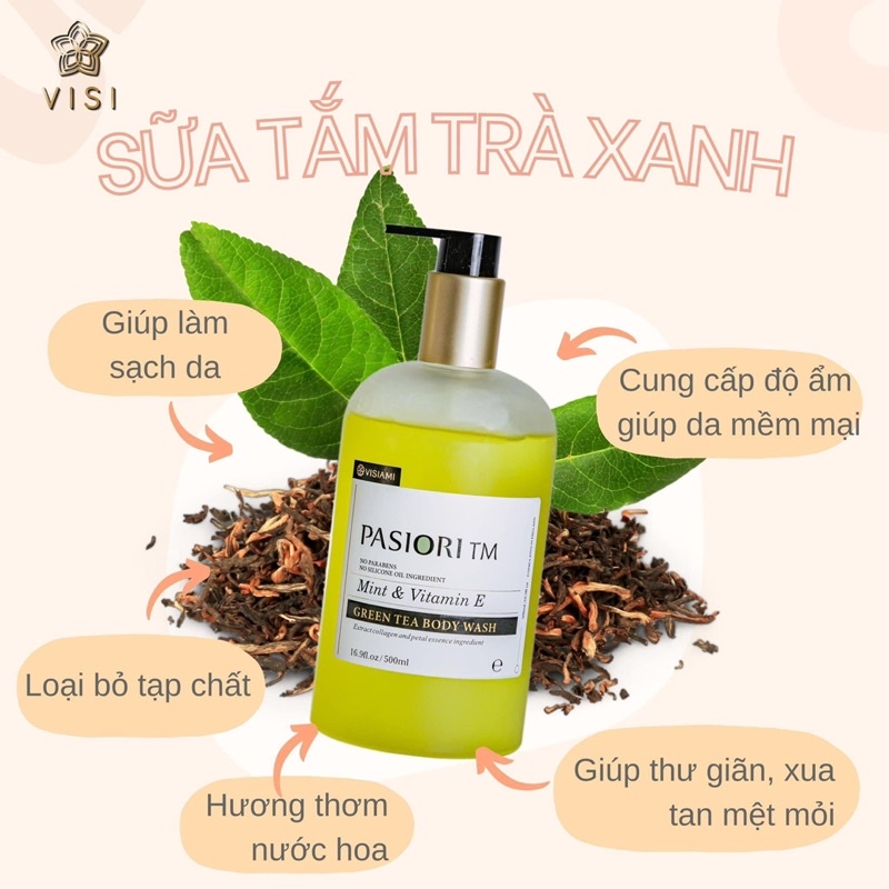 SỮA TẮM HƯƠNG HOA LAVENDER PASIORI TM VISIAMI DƯỠNG ẨM DA KHÔ 500ML