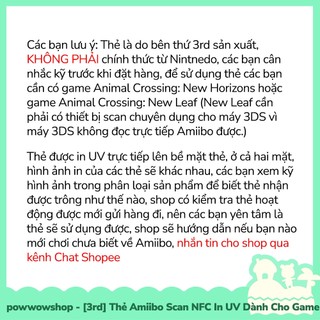 [Sẵn VN - Hỏa Tốc] 3rd Thẻ Amiibo Scan NFC Cat Series Dành Cho Game Animal Crossing New Horizons Nintendo Switch