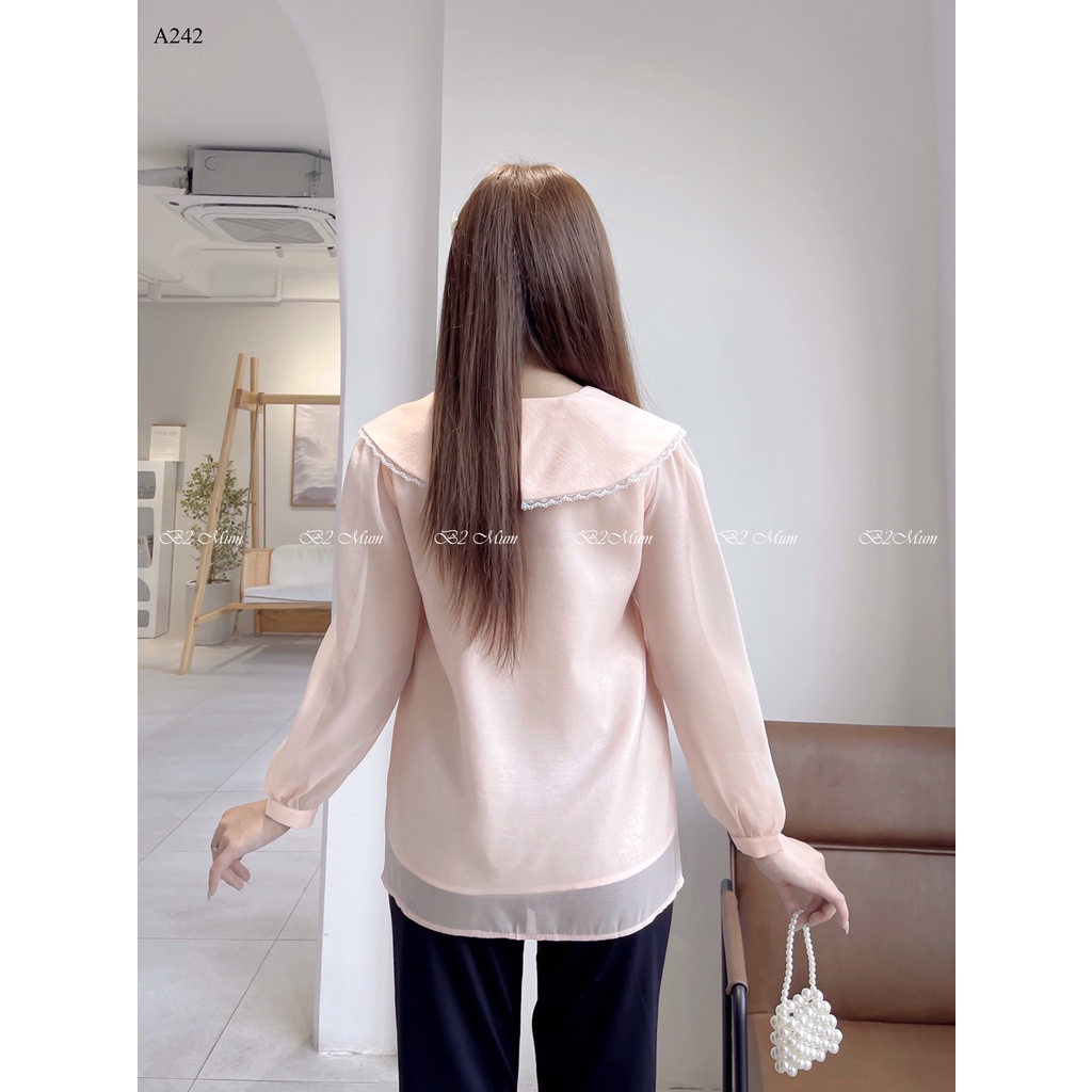 Áo bầu thiết kế Áo nơ cổ viền ren A242 B2MUM