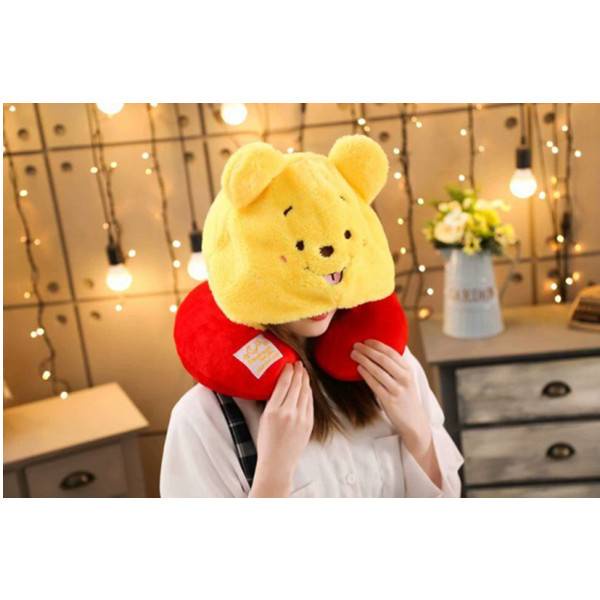 PS1 Stitch Winnie the Pooh Gối hình chữ U Hanawa Kazuhiko Du lịch di động che bóng máy bay bảo vệ cổ ngủ trưa SP1