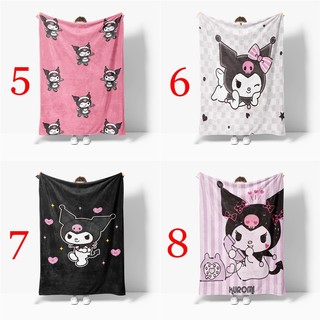 Kuromi 4 Kích Thước Flannel Chăn Kuromi Giai Điệu Dễ Thương Thời Trang Trẻ Em Đơn Mặt Mềm Mại Thoải Mái Ấm Giường Chăn Điều Hòa Không Khí Chăn