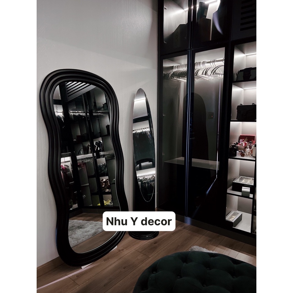 Gương lượn sóng, hạt đậu, Ngọc Trinh soi toàn thân đèn led triệu màu cực đẹp ẢNH THẬT nịnh dáng, NHUYDECOR
