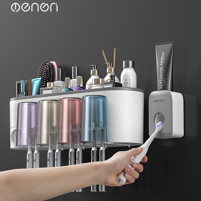 Ảnh Kệ Treo Bàn Chải Đánh Răng OENON Dán Tường Có Kèm Cốc và Miếng Dán - OE041 3