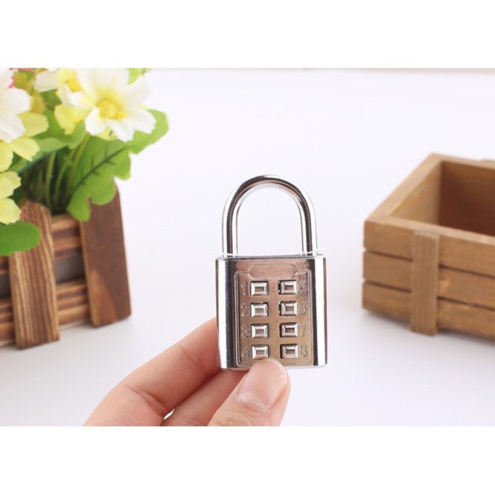 Khóa số, ổ khóa mini chất liệu hợp kim inox chống gỉ, khóa chống trộm an toàn nhỏ gọn