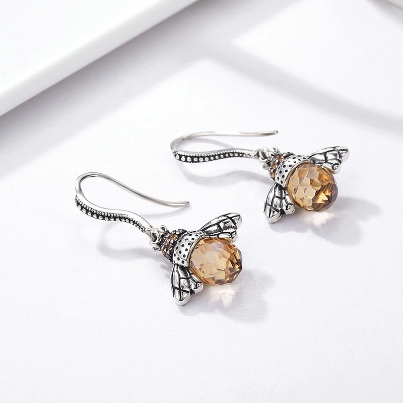 Bamoer Bông Tai Bạc 925 Hình Chú Ong Đáng Yêu