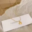 Vòng cổ titan nữ không gỉ mạ vàng 18k thiết kế mặt trái tim trẻ trung dễ thương