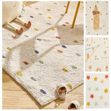 Thảm Trải Sàn Vải nhung lông cừu truyện cổ tích giả tưởng thảm lau chân 40x120-140x200cm màu trơn đơn giản mềm mại và thoải mái thảm lông trải sàn phòng ngủ trang trí phòng ngủ thảm trải 