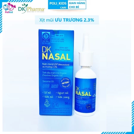 Xịt Mũi Ưu Trương Muối Biển Sâu DKNASAL 2.3% Phun Sương - Rửa Mũi, Viêm Mũi, Viêm Xoang