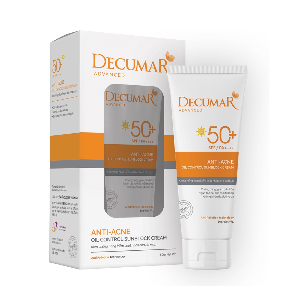 Kem Chống Nắng Kiềm Dầu Dành Cho Da Mụn Decumar Advanced Oil Control ...