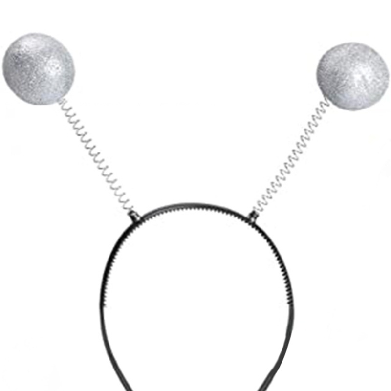 Băng Đô Halloween Người Ngoài Hành Tinh với Antenna và Đầu Alien - Wellb HeadBopper