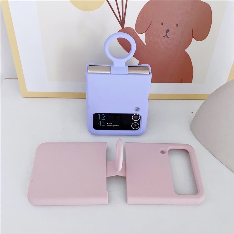 Ốp Điện Thoại Silicon Dẻo Mềm Mại Chống Sốc Có Nhẫn Đỡ Sang Trọng Cho Samsung Galaxy Z Flip 4 Z Flip 3 Z Flip 4 Flip 4