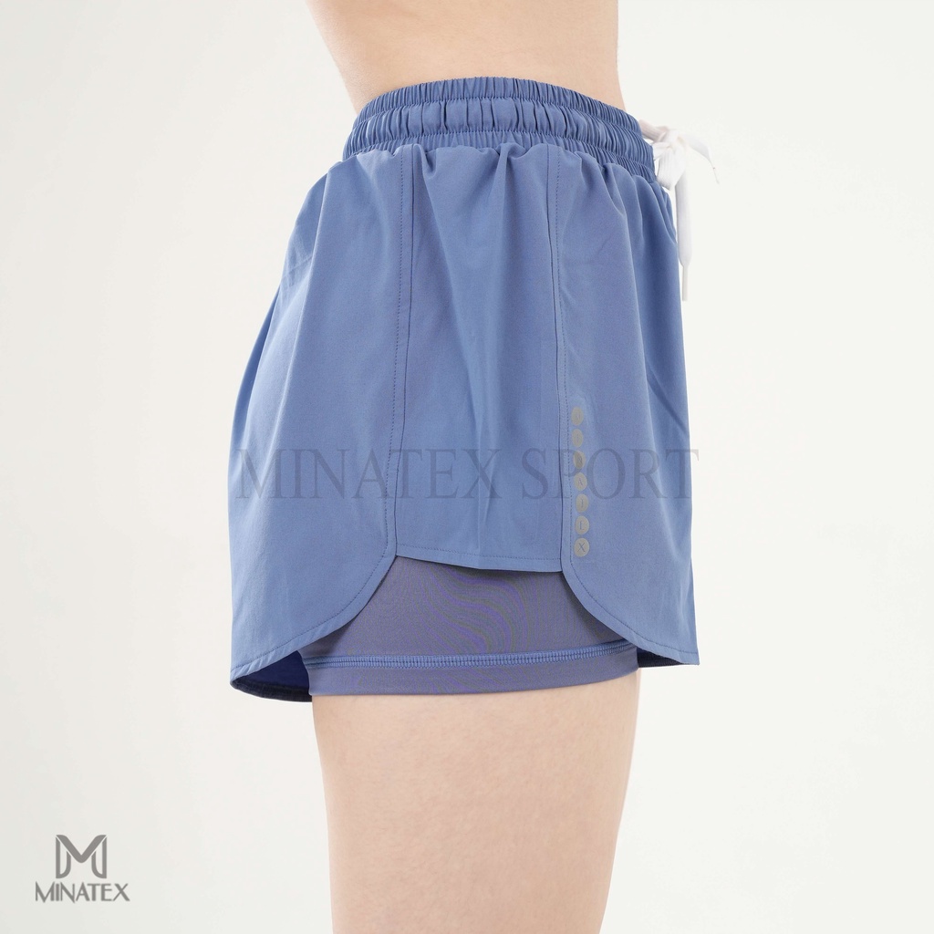 MINATEX - Đ1 - Quần đui thể thao 2 lớp cạp cao, tập gym yoga earobic ...