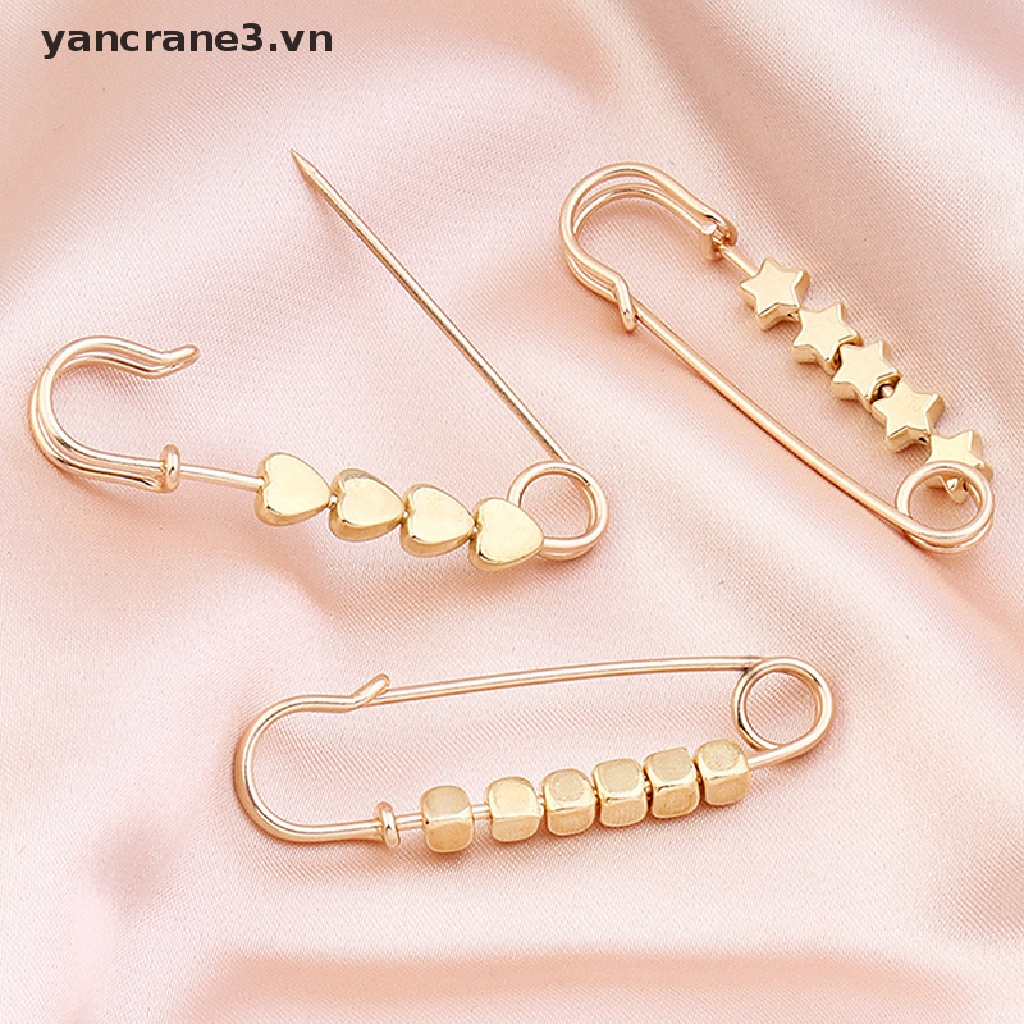 {YAN3} Ghim Cài Thắt Lưng Quần Áo Hình Ngôi Sao / Trái Tim Điều Chỉnh Được Kích Thước Nhỏ {yancrane3.vn}