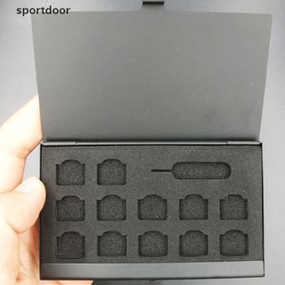Hộp Đựng Thẻ SIM Micro SIM Điện Thoại Nano 12 Ngăn Bằng Nhôm Nhỏ Gọn Tiện Dụng