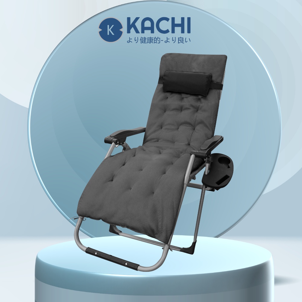 Ghế xếp thư giãn Kachi MK232 màu xám Hàng chính hãng.
