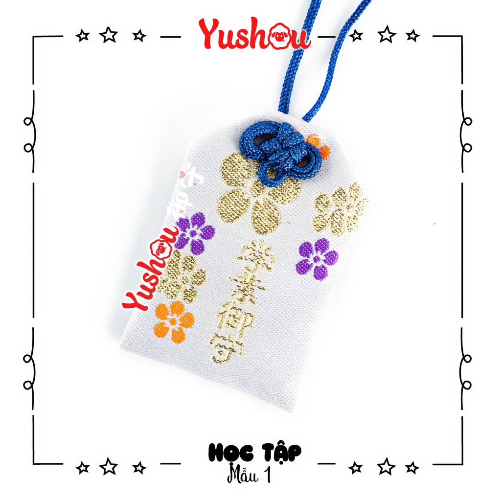 Túi Phước Yushou Học Tập - Hoa Ume - Kiểu Omamori Nhật, Có sẵn, Quà tặng ý nghĩa.