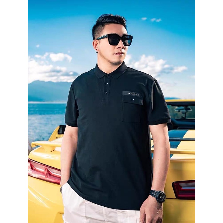 Áo POLO Nam có túi chữ Bigsize 80-120kg,Chất liệu cotton cao cấp xuất xịn,form cá sấu, chống nhăn, bền màu, trẻ trung