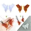Flgo Móc Khóa Khuôn Silicon Móc Khóa Quyến Rũ Nhựa Khuôn Bướm-Epoxy Nhựa Đúc Khuôn Cho Xe DIY Trang Trí Nhà
