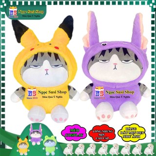 GẤU BÔNG MÈO COSPLAY ÔM NGỦ SIÊU CƯNG DÙNG QUÀ TẶNG TRANG TRÍ - GỐI ÔM HÌNH CON MÈO COSPLAY
