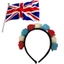 Phụ kiện tóc hoa thanh lịch Băng đô cho nữ hoàng 70th Platinum Jubilee Union Jack Thiết kế lấy cảm hứng từ