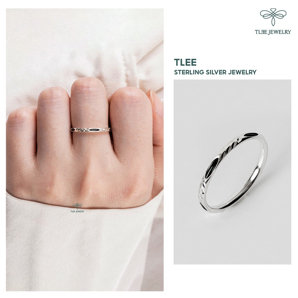 Ảnh Nhẫn bạc TLEE lông voi nhân tạo cầu may mắn TLEE JEWELRY A0248 3