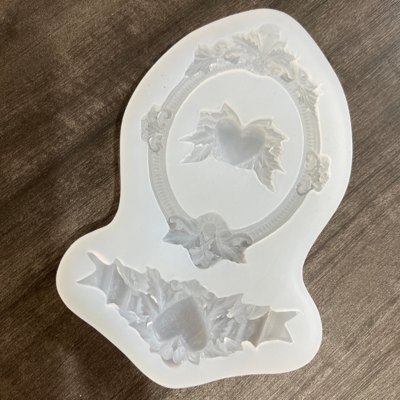 Khung Ảnh Trái Tim DIY từ Nhựa và Silicone - Tự Tạo Mặt Dây Chuyền & Móc Khóa