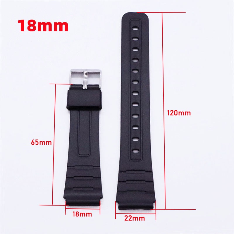 Dây Đeo Cao Su Silicone Màu Đen Có Khóa Cài 12mm 14mm 16mm 18mm 20mm 22mm Thay Thế Cho Đồng Hồ Thông Minh