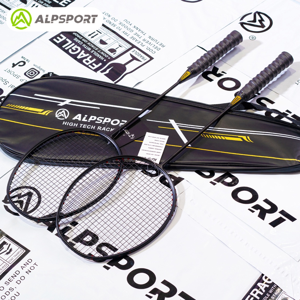 ALP V5 5U 75g PRO MXH ĐệmCông nghệ khung sóng vợt cầu lông tấn công Đỏ ...