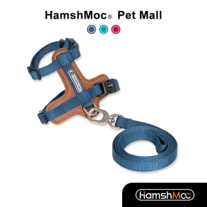 HamshMoc Bộ dây nịt và dây xích mèo phản quang có thể điều chỉnh Dây nịt mèo thoát hiểm Nhẹ mềm mại thoải mái Điều khiển dễ dàng cho mèo