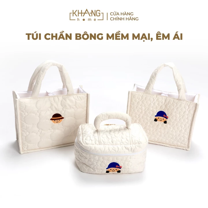 Túi Bỉm Sữa Vải Dù Khang Home - Túi Mẹ Bỉm Mommy Bag Rộng Rãi Và Tiện Lợi Cho Mẹ