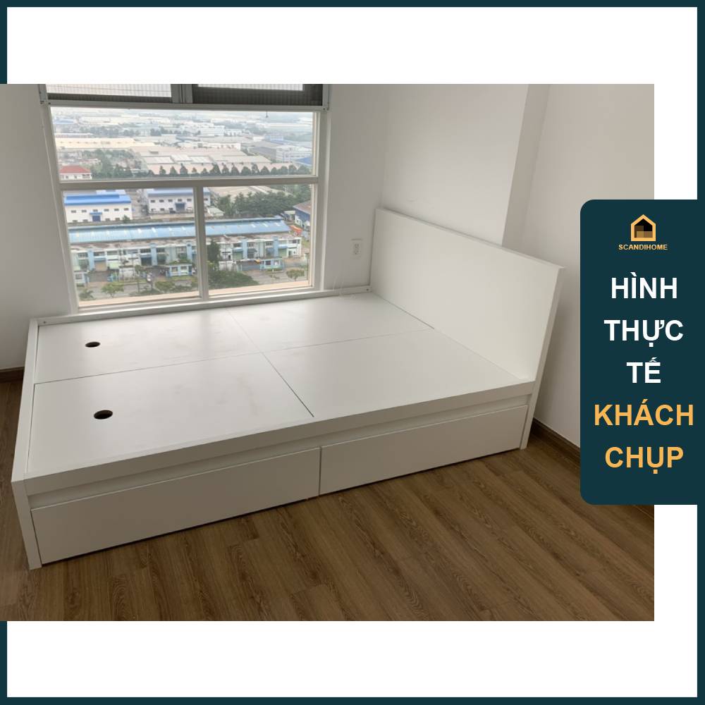 Ảnh MOLTENI, Giường ngủ có ngăn kéo, 1m2 BED_001, 210x35cm, Giường ngủ gỗ Scandi Home 3