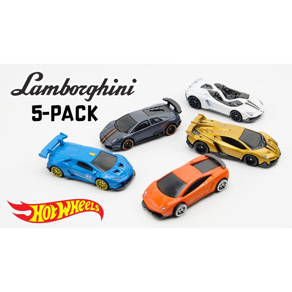 HotWheels 5 PACK Ferrari Lamborghini（Xe mô hình Hot Wheels